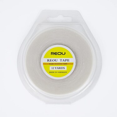 Hair System Tape Roll for Hair Extensions,REOU No Shine Bonding Double-Sided Lace Front Wig Tape 0.31" X 12 Yards