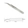 Vetus Tweezer Professional Tweezers Tool Non-magnetic Stainless Steel Curved Slant Tip Eyelash Eyebrow Tool (ST-17)