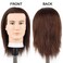 Male Mannequin Head with 100% Human Hair Haircut Training Head with Thick Hair Hairdresser Manikin Head Doll Head for Hair Styling and Practice Handsome Face Adult Head Size (8-10Inch 3B#)