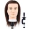 Male Mannequin Head with 100% Human Hair Haircut Training Head with Thick Hair Hairdresser Manikin Head Doll Head for Hair Styling and Practice Handsome Face Adult Head Size (8-10Inch 3B#)