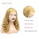 Kalisa Lace Front Braided Wig for Women Curly Box Braided Wig Fully Handmade Synthetic Curly Ends Lace Wig Heat Resistant Fiber Micro Braided Daily Makeup Wig (16, Blonde 613)