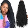 Soft locs crochet hair 24 inch 6 packs black faux locs crochet hair curly wavy crochet braids synthetic hair african hair extensions for black women (24 inch, 1B)