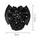 Women's Rhinestone Satin Bow Hair Accessory - Barrette, Bowknot Snood, and Net Hair Clip for Hotel, Airline, and Medical Professionals (Black)