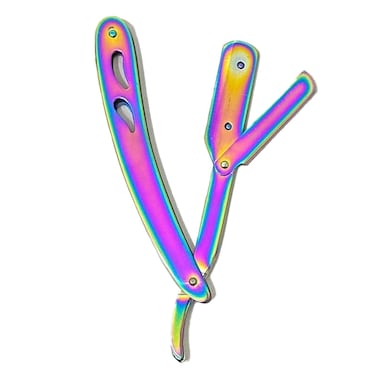 FBP Professional Straight Edge Shaving Razor- Stainless Steel Barber Razors for Men - Men's Manual Shaver (Multi)