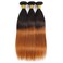 Brown Human Hair Bundles Ombre Straight Brazilian Virgin Hair 1b/30 3 Bundles 95-100g Each Black Women Sew-In Hair Extension 26 Inch