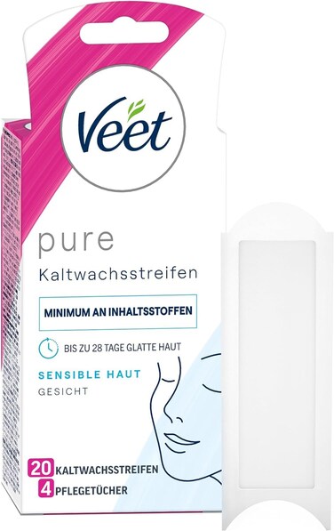 Veet Face Ready to Use Wax Strips for Sensitive Skin Wax Strips