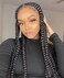 Black Jumbo Braiding Hair Extensions Black Braid for Crochet Hair Premium Synthetic Fiber Single Color for Women 24 Inches 100g/bundle (3 Bundles/Pack,Black)