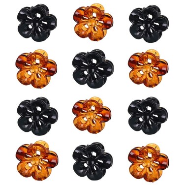 12PCS Flower Shaped Small Hair Clips Claw Jaw Hair Clips Clamps Non-Slip Hair for Women Girls Hair Accessories