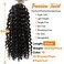 Passion Twist Hair Water Wave Crochet Braids for Black Women 6 Packs 8 Inch Short Bohemian Curly Hair for Passion Twist Crochet Hair(8inch, 1B)