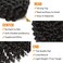 Passion Twist Hair Water Wave Crochet Braids for Black Women 6 Packs 8 Inch Short Bohemian Curly Hair for Passion Twist Crochet Hair(8inch, 1B)