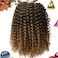 Passion Twist Hair 6 Packs Water Wave Synthetic Crochet Braids for Passion Twist Braiding Hair Bohemian Curl Hair Extensions (6PCS Passion Twist Hair 8 Inch, T1B/27)