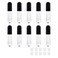 10 Pieces Round Lip Gloss Tubes with Wand, 4.5ml Mini Lip Gloss Containers Empty, Lipgloss Wand Tubes with Rubber Stoppers for Women Cosmetics DIY (Black)