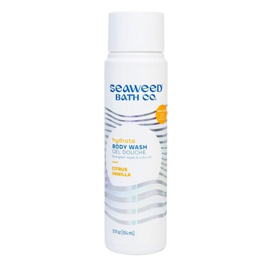 Seaweed Bath Co. Hydrate Body Wash, Citrus Vanilla Scent, 12 Ounce, Shower Gel for Men &amp; Women, Vegan, Paraben Free, Sulfate Free, Cruelty Free