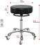 Round Rolling Stools with Wheels - Adjustable Swivel Stool Chair Heavy Duty Rolling Stool 400 lbs Thick Cushion Desk Stool for Kitchen Counter Shop Salon Spa Medical Garage(Black)