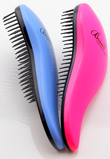 Detangling Hair Brush Set &ndash; Twin Pack Value &ndash; for Kids and Adults &ndash; Knot-Free, Tangle-Free, A Silky Smooth Shine! Set Comes in the Popular Colors of Pink and Blue