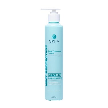 NYUS Heat Protectant &amp; Leave-In Conditioner - 10.14 fl oz - Protects Against Heat, Frizz Control - Vitamin E, Natural Ingredients - Sulfate-Free, Paraben-Free.