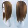 YYDS Nature Straight Mixture Snythetic Hair Topper 18 inch Side Parting Lace Base Clip in Wiglet Full Head Wear Crown Wig (Left Part 27# Dark Blonde)