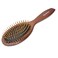 Handmade Wooden Cushion Hair Brush for Women Men Hairbrush with Bamboo Pins Massage Scalp &amp; Detangling for Curly Thick Long Fine Dry Wet Hair (Oval Shape)