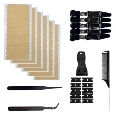 120 Pieces Hair Extension Tabs Double Sided Replacement Extensions Wigs Tapes Replacement Tapes Hair Tools Hair Extension Tape Adhesive 4cm x0.8cm (Nude)