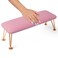 Arm Rest for Nails, Sturdy Nails Arm Rest for Nail Tech with Space for Nail Lamp, Reduces Back Pain, Easy Clean Hand Rest for Manicures and Pedicures (Pink)