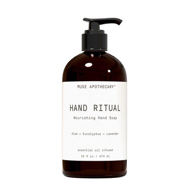 Muse Apothecary Hand Ritual - Aromatic and Nourishing Hand Soap, Infused with Natural Aromatherapy Essential Oils - USDA Certified Biobased - 16 oz, Aloe + Eucalyptus + Lavender