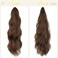 FELENDY 16" Ponytail Extension Small Claw Clip Curly Ponytail Hair Extensions Long Wavy Pony tails Hairpiece Cute Jaw Clips for Women Light Brown