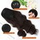 Ponytail Extension, 20 Inch Drawstring Ponytail Extension Long Brown Wavy Pony Tails Hair Extensions Synthetic Clip in Fake Ponytail Hairpiece for Women(Dark Brown)