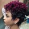 Divine Hair Short Afro Kinky Curly Synthetic Wig Short Afro Curly Wigs Short Black Burgundy Curly Hair Wigs For Black Women Synthetic Short Wigs For Women African American Women Wigs (Black Burgundy)
