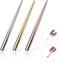 Manual Microblading Pen, Eyebrow Pens Microblade Supplies, Semi Permanent Makeup Tool, Whole Copper Hand Tools, Microblading Heavy Manual Pen for Eyebrows Eyeliner Lips Makeup (Golden)