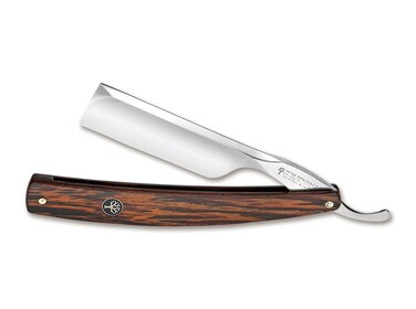 Boker Manufaktur Solingen The Celebrated Wenge Straight Razor - 6/8" Carbon Steel Blade, Wenge Handle