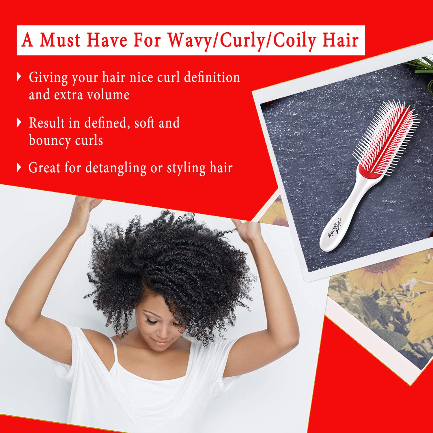 Comb Denman Styling Brush For Curly Hair Denman D3 Rows Curly Hair