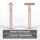 Safety Razor for Men and Women,All Double Edge Razor Blades Lady Razor Eco-Friendly Zero Waste Beauty Environmentally,Rose Gold