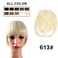 Clip in Bangs Synthetic Fiber one Piece in Natural Straight Clip in Hair Bangs with Temple for Women (#613 Bleach Blonde)