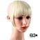 Clip in Bangs Synthetic Fiber one Piece in Natural Straight Clip in Hair Bangs with Temple for Women (#613 Bleach Blonde)