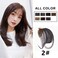 Clip in Bangs Synthetic Hair Extensions One Piece in Fringe Natural Flat Air Bangs for Women (With Temples, Dark Brown)