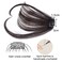 Clip in Bangs Synthetic Hair Extensions One Piece in Fringe Natural Flat Air Bangs for Women (With Temples, Dark Brown)