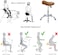 Professional Saddle Stool with Wheels Ergonomic Swivel Rolling Height Adjustable for Clinic Dentist Beauty Salon Tattoo Home Office (Camel)