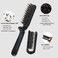 Aozzy 6Pcs Travel Boar Bristle Folding Hair Brush with Retractable Band for Thin/Thick Hair, Mini Brush for Women's Hairstyles, Men's Hair &amp; Beard - Great for Purse/Pocket