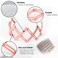 Aozzy 6Pcs Travel Boar Bristle Folding Hair Brush with Retractable Band for Thin/Thick Hair, Mini Brush for Women's Hairstyles, Men's Hair &amp; Beard - Great for Purse/Pocket