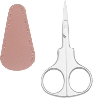 Professional Grooming Scissors for Personal Care Facial Hair Removal and Ear Nose Eyebrow Trimming Stainless Steel Straight Tip Scissors 3.7 Inch