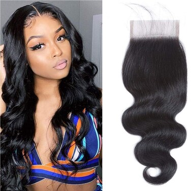 Body Wave Lace Closure 4x4 Free Part Brazilian Hair Closure Top Closure Human Hair Unprocessed Brazilian Closure(14inch)