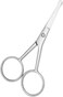 Premium Manicure Rounded Tip Scissors Multi-purpose Stainless Steel Cuticle Pedicure Beauty Grooming Shears for Nail, Eyebrow, Eyelash, Dry Skin, Nose Hair (Silver 4 Inch)