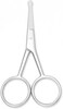 Premium Manicure Rounded Tip Scissors Multi-purpose Stainless Steel Cuticle Pedicure Beauty Grooming Shears for Nail, Eyebrow, Eyelash, Dry Skin, Nose Hair (Silver 4 Inch)