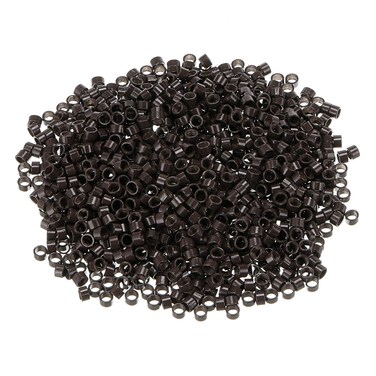 1000 Pcs 5mm Micro Rings Links Beads for Hair Extensions (3# Dark Brown)