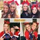 Hipcheer 20pcs 8" Large Red Cheer Bows for Girls, Hand-made Grosgrain Ribbon Hair Accessories for Teen Girls Softball Cheerleader Sports (red2 (Pack of 20))