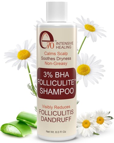 3% BHA Folliculite Shampoo - Clarifying Shampoo with Salicylic Acid, Tea Tree Oil &amp; Chamomile Extracts - Ideal for Flaky, Irritated &amp; Dry Itchy Scalp, 8 fl. oz