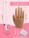 LIONVISON Practice Hand for Acrylic Nails, Silicone Nail Hand Practice, Flexible Fingers Fake Training Hand False Mannequin Hands for Nail Practice, Hand Model Kit for Nail Supplies Manicure Beginners