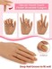 LIONVISON Practice Hand for Acrylic Nails, Silicone Nail Hand Practice, Flexible Fingers Fake Training Hand False Mannequin Hands for Nail Practice, Hand Model Kit for Nail Supplies Manicure Beginners