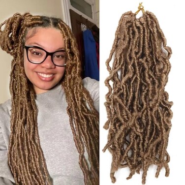 8 Packs Short Faux Locs Crochet Hair 120 Strands 12Inch Soft Locs wavy Dreadlocks Crochet Braids Natural Pre-Looped Crochet Hair for Black Women (12 Inch (Pack of 8), 27)