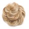 Benehair Hair Bun Hairpiece Scrunchy Updo Hair Pieces Fluffy Scrunchies Donut Hairpiece Synthetic Curly Wavy Messy Chignons With Elastic Rubber Band Golden Blonde &amp; Bleach Blonde-Thicker 2pcs 70g